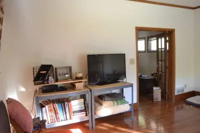 living room - before photo, our furniture