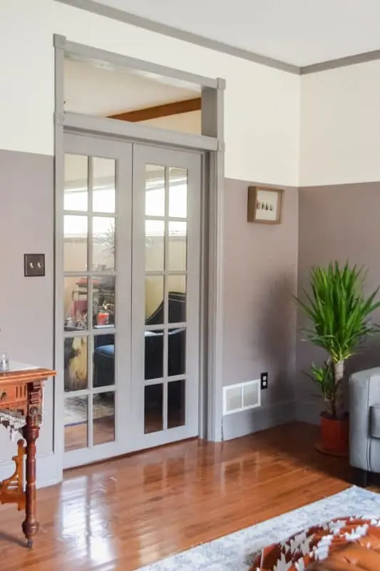 living room makeover - after photo, transom closeup