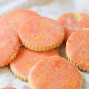 grapefruit shortbread cookies in a pile