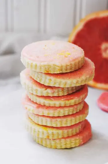 Lovely grapefruit shortbread cookies are buttery, delicate, and full of bright citrus flavor