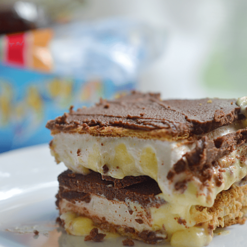 smores chocolate eclair no bake dessert bars