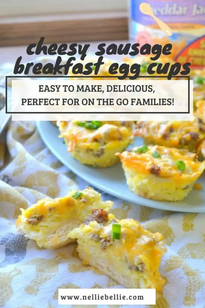 Make these cheese sausage breakfast egg cups for those mornings when you need fast and delicious breakfast on the go!