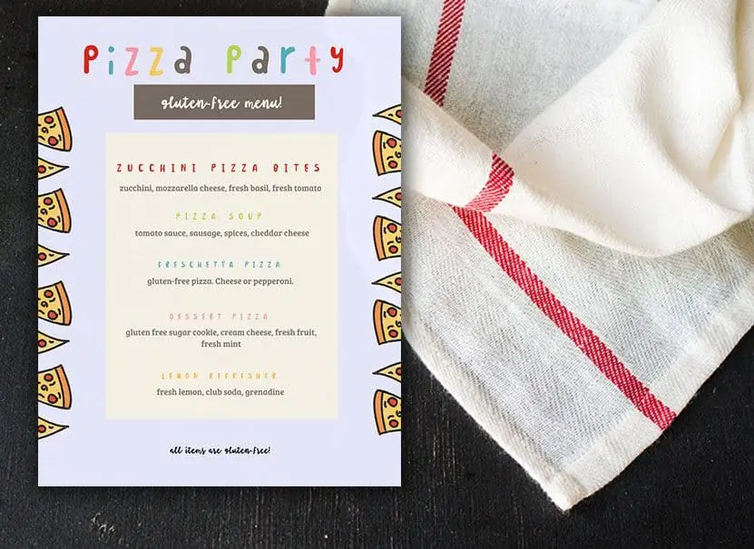 gluten-free pizza party