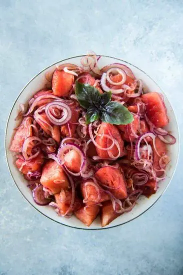watermelon onion salad
