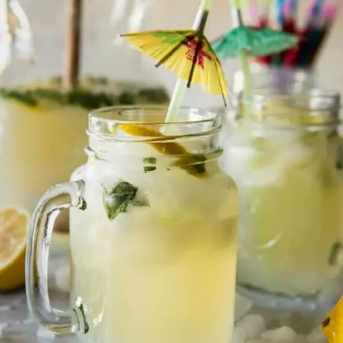 mint infused lemonade