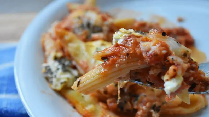 Baked ziti or penne is an easy fix and forget meal the whole family will love! A great recipe to have for any occasion.