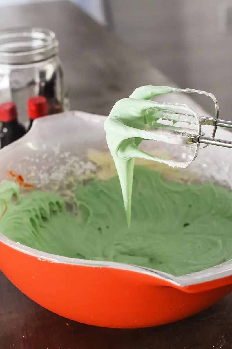 creamy mint whipped layer