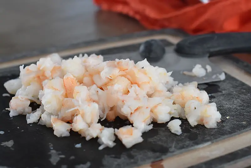 chopped shrimp for shrimp dip