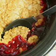 strawberry dump cake in crockpot