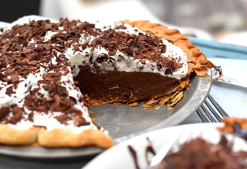 A dark chocolate satin pie is absolutely decadent and a richer, more satiny version of the French Silk Pie