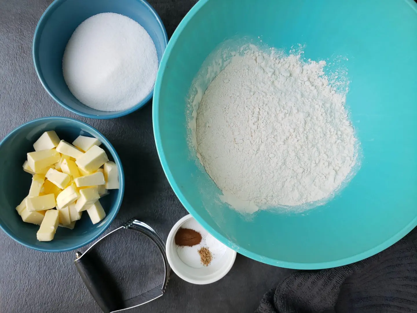 ingredients for apple coffee cake batter