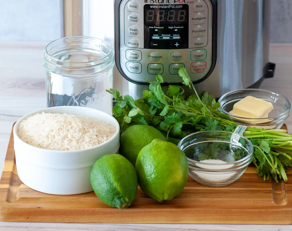 ingredients for instant pot cilantro lime rice
