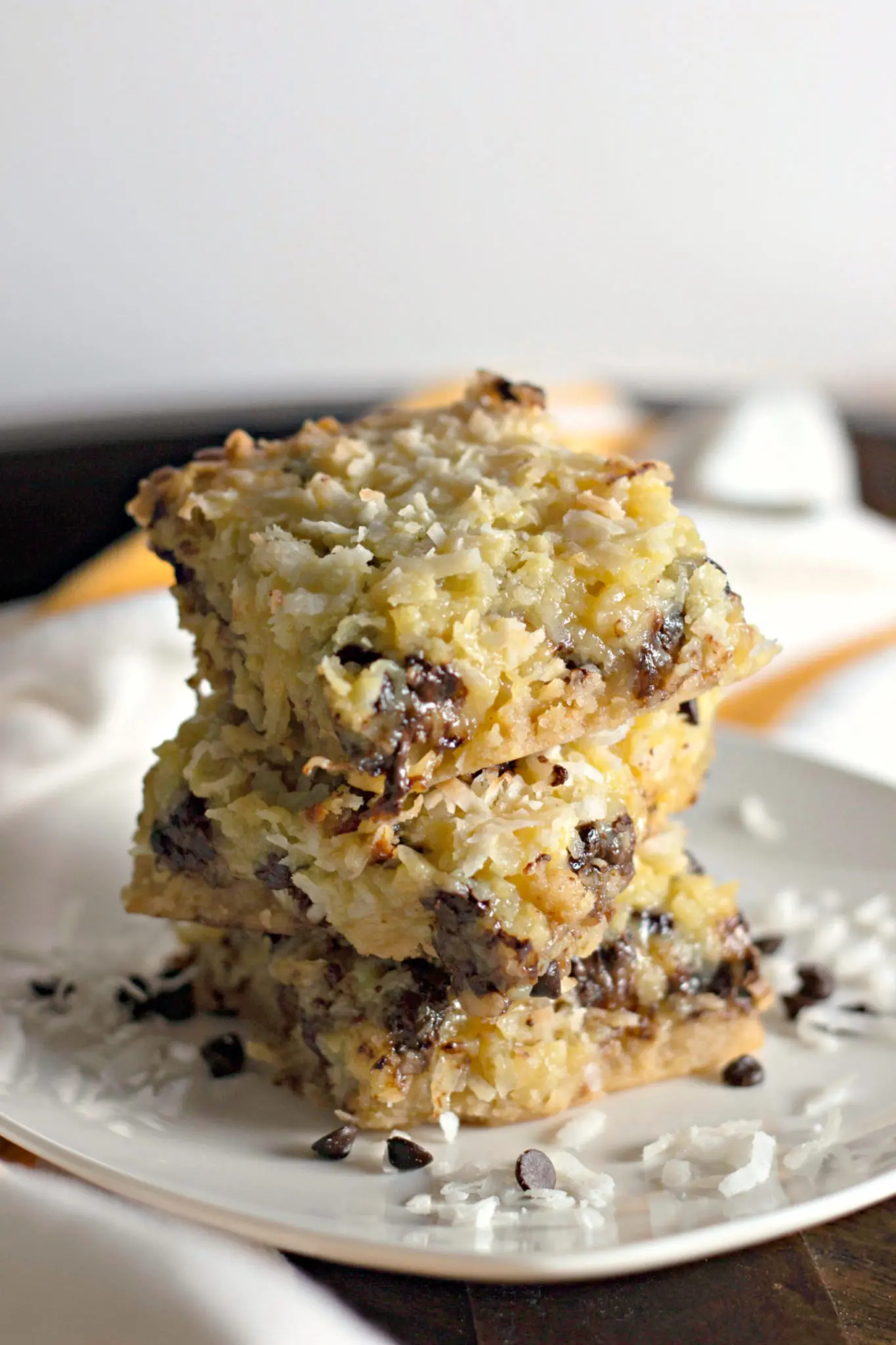 coconut butter bars with chocolate chips