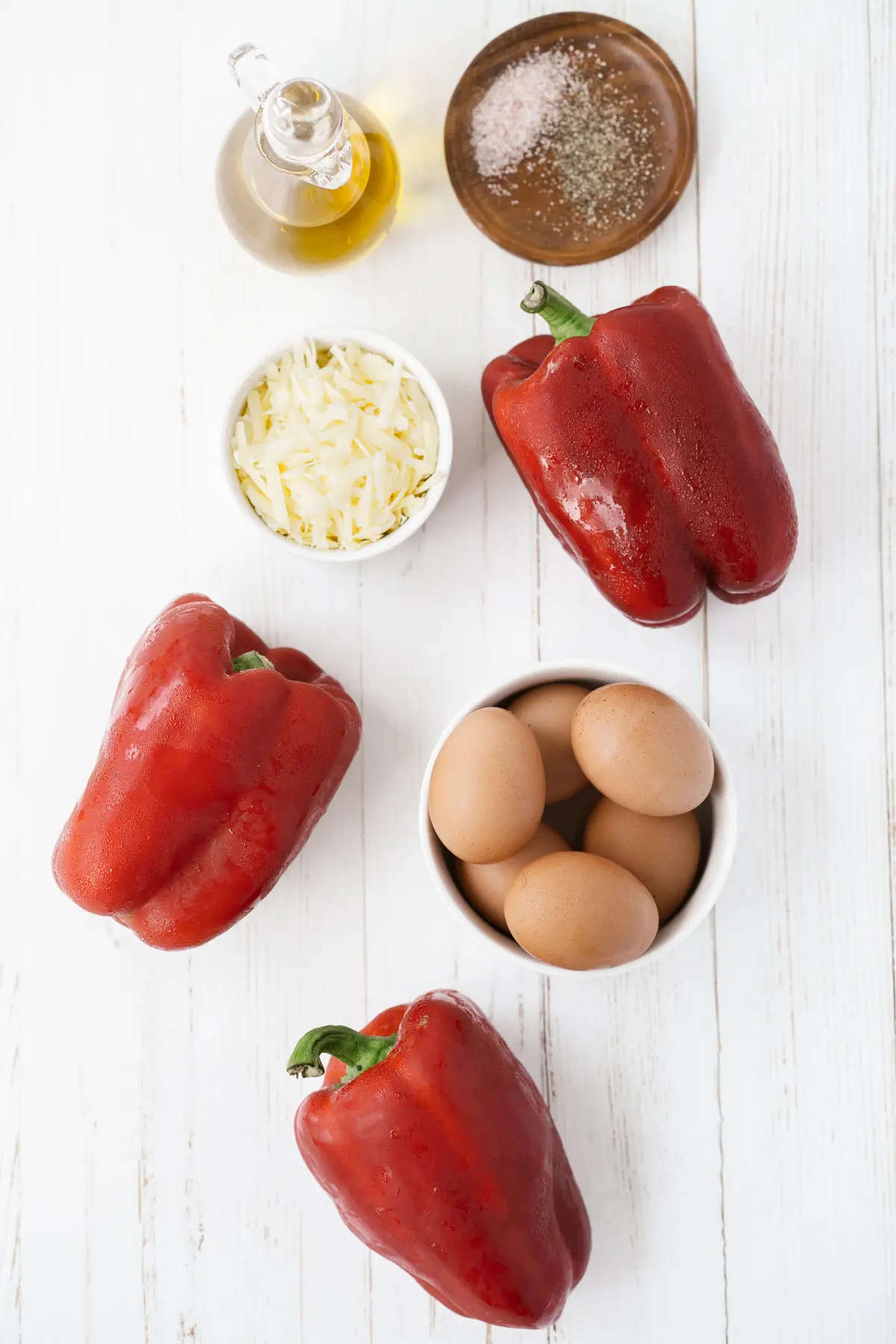 Ingredients for Red Pepper Egg-in-a-hole