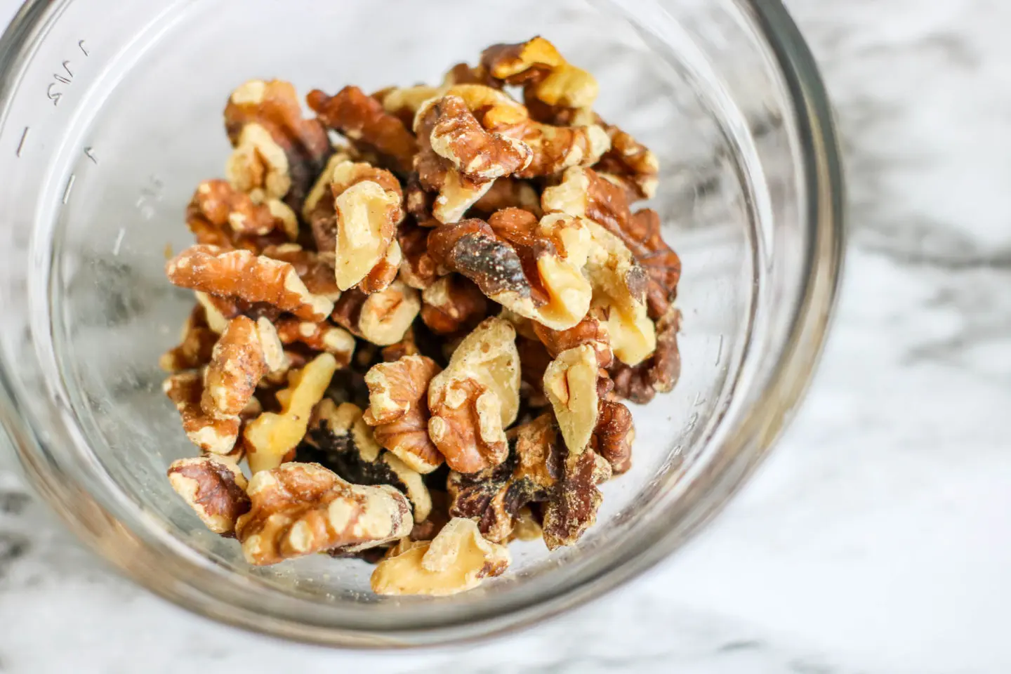 Walnuts in a bowl ready to be used.