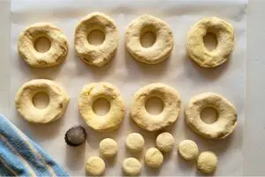 bisugits cut for donuts