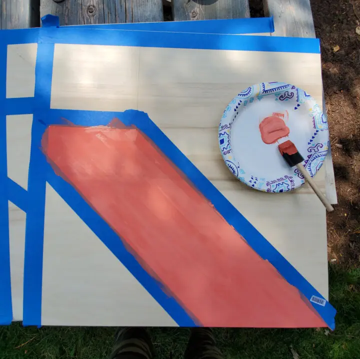 Step 1 for DIY barn quilt