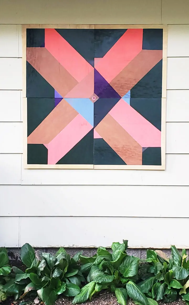 finished diy barn quilt