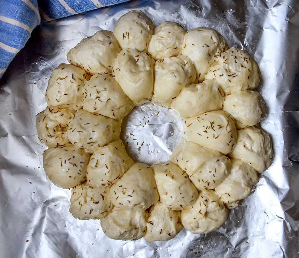 Christmas sharing wreath dough