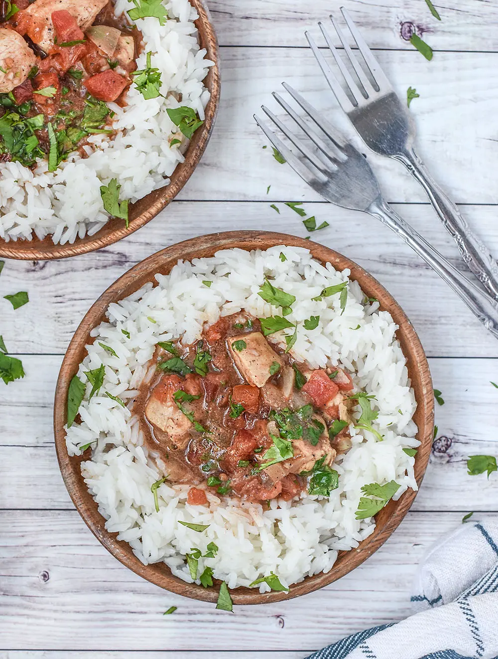 Chicken Tikki masala with rice.