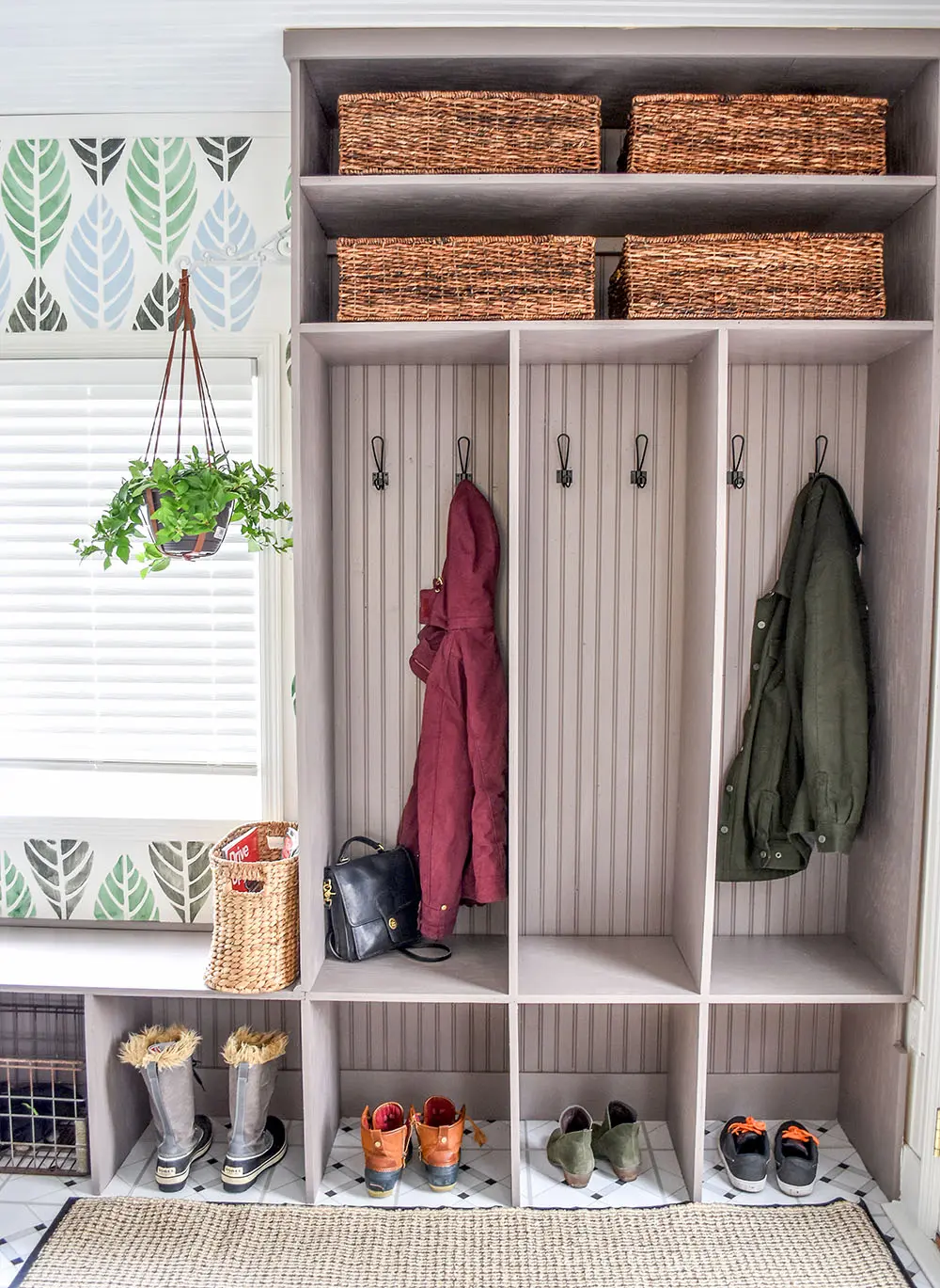 Cubbies in an entry.