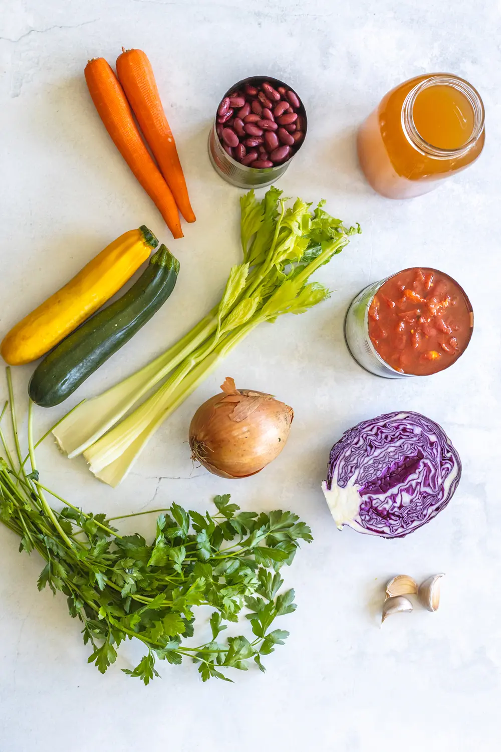 ingredients for zoodle soup