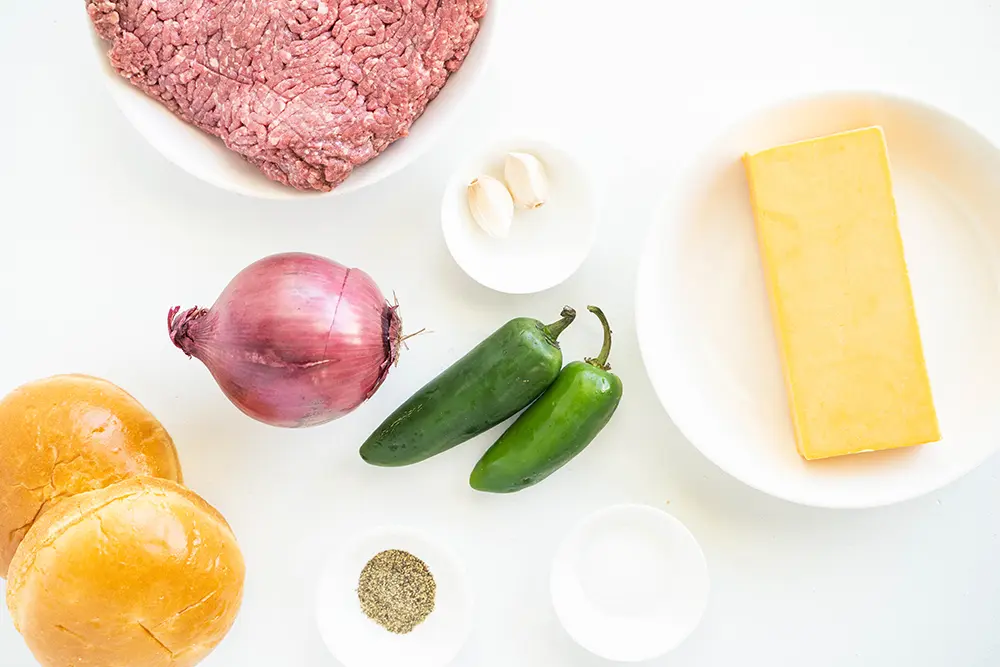 ingredients for jalapeno burgers