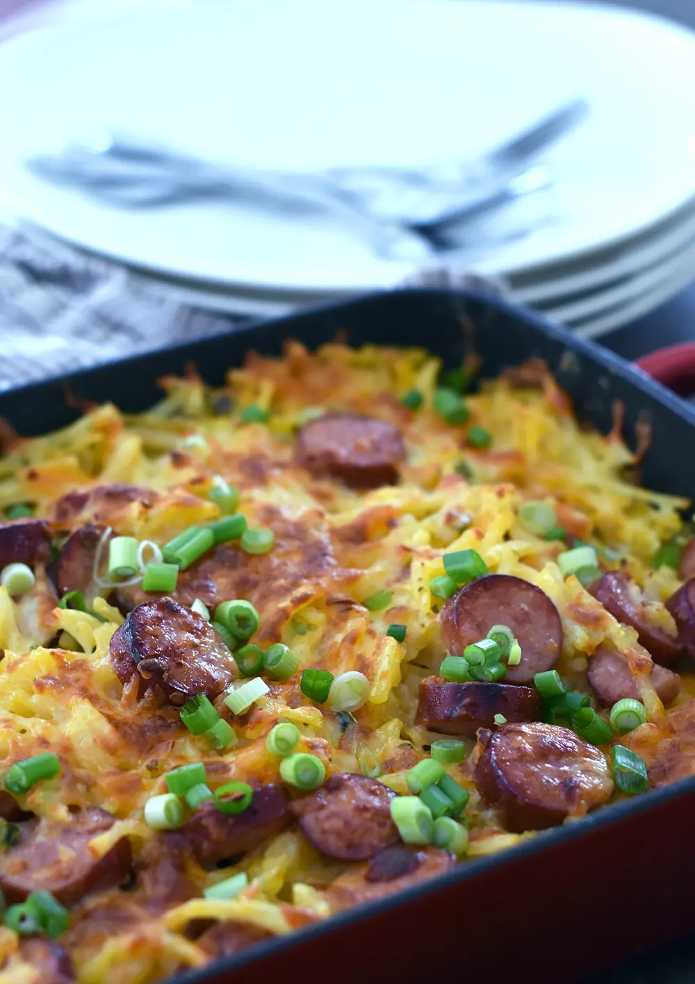 hashbrowns and kielbasa casserole