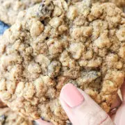 a big oatmeal raisin cookie. Chewy and crispy