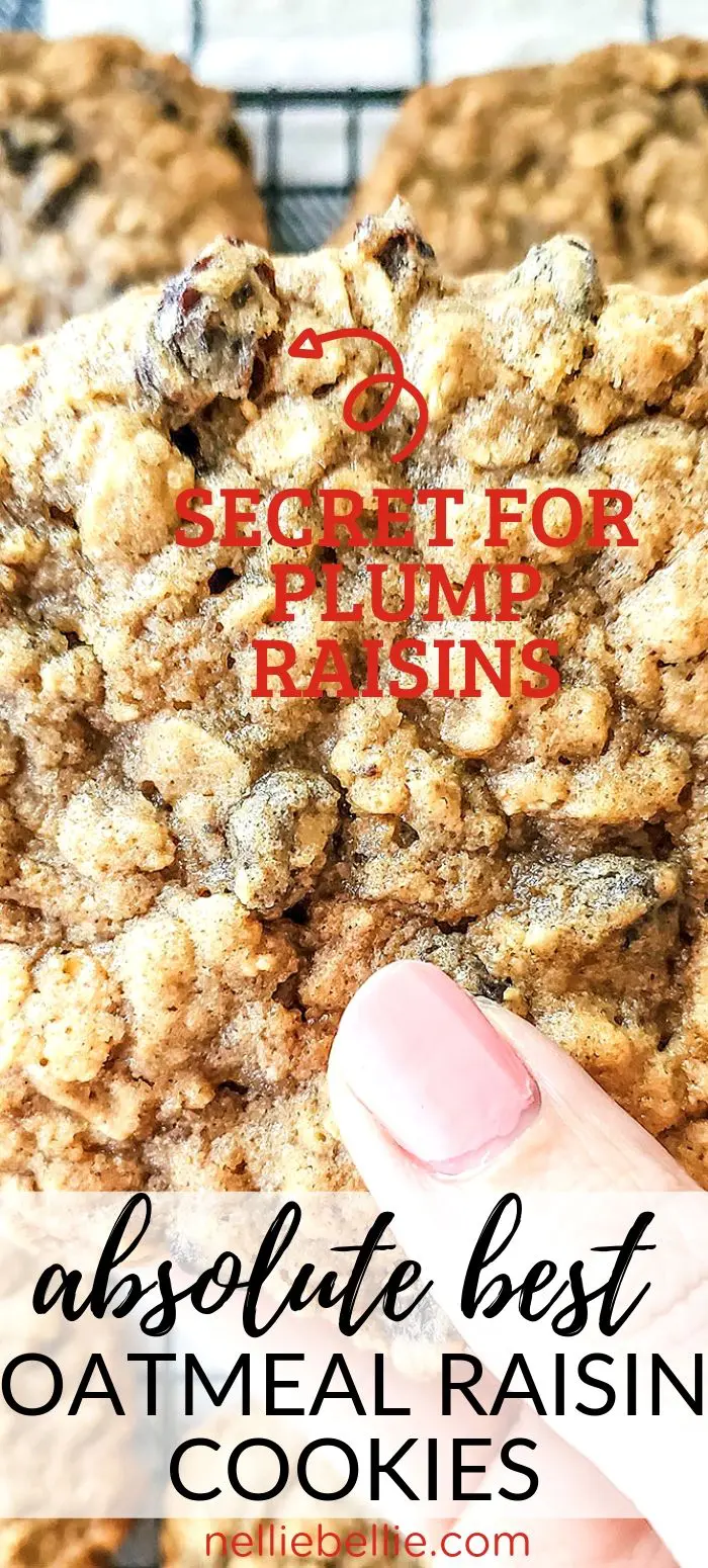 the BEST soft and chewy oatmeal raisin cookies from scratch. Just like Grandma used to make! #cookies #oatmeal #raisin #best