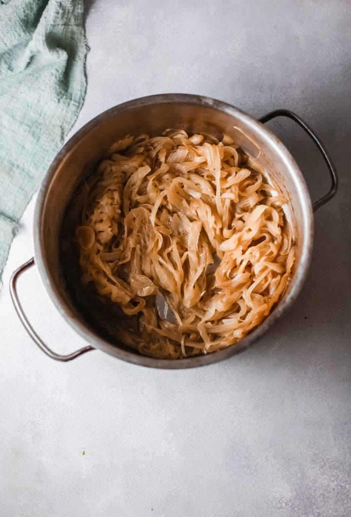 Carmelized onions for onion soup.