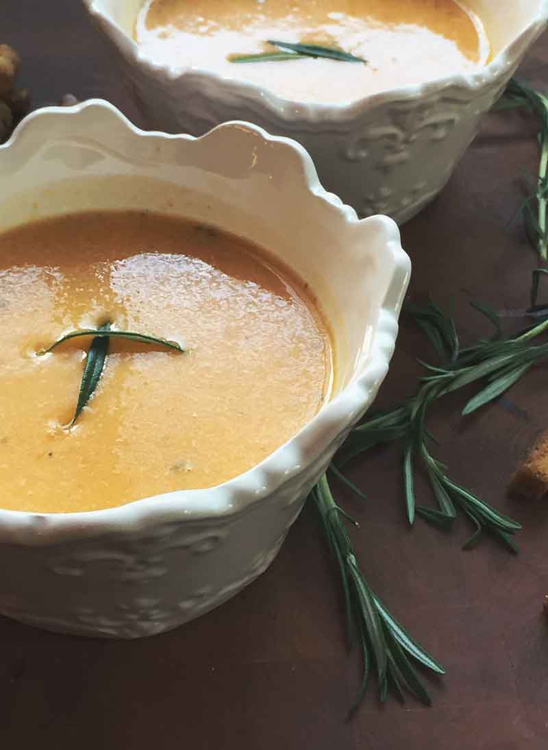 simple, easy, and decadent butternut squash soup. Easy to make for even the beginning cook!