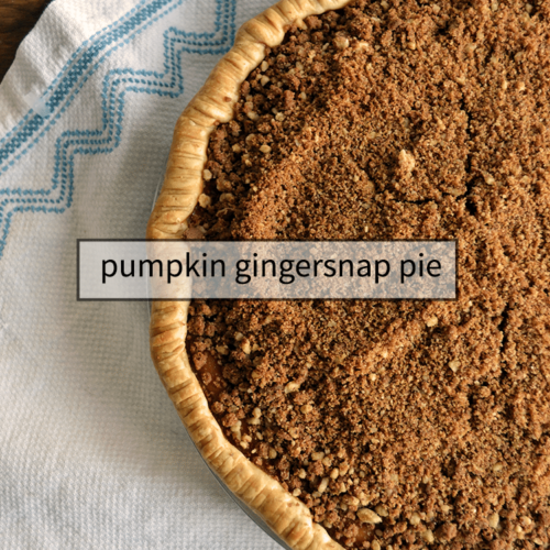 pumpkin pie with gingersnap and pecan crumble is easy to make and a lovely fall pie! #recipes #pie #gingersnap #pumpkin