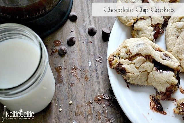 Delicious chocolate chip cookies from nelliebellie.com, classic cookie recipe