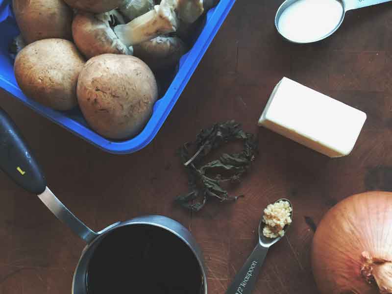 ingredients for easy beef wellington. Ground beef instead of steak!