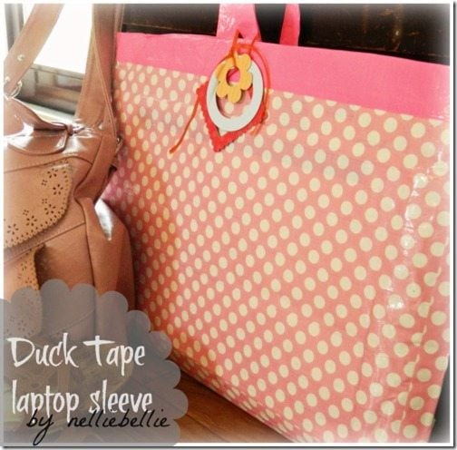 DIY Duck Tape laptop sleeve, Duct Tape laptop sleeve, 