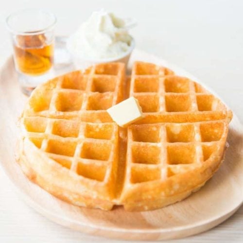 These are the best gluten-free waffles! Crisp on the outside and soft on the inside...perfect.