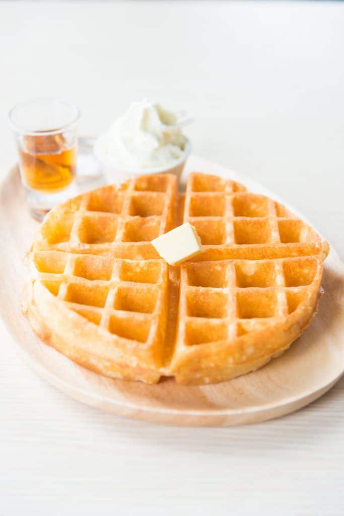 This is the best gluten free waffles recipe! Crisp on the outside and soft on the inside...perfect for Sunday breakfast. A NellieBellie recipe.