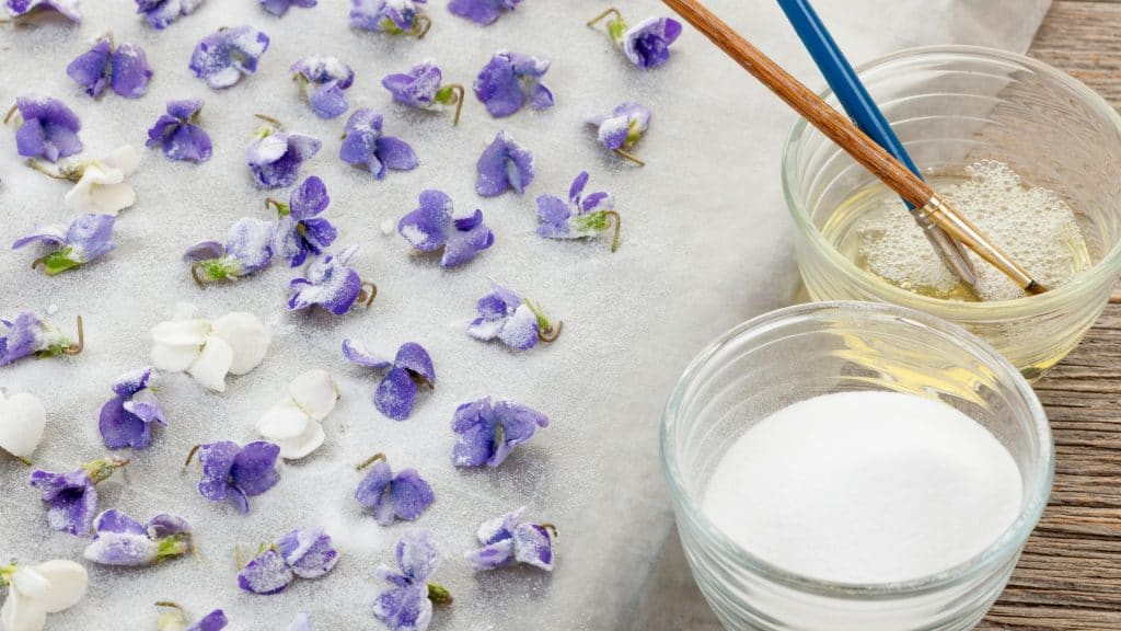 edible candied flower petals (so easy!)