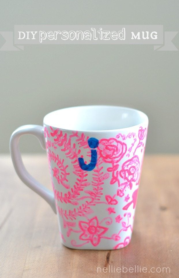 personalized mug, an easy DIY from NellieBellie