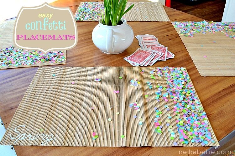 Quick and Easy confetti placemats from NellieBellie