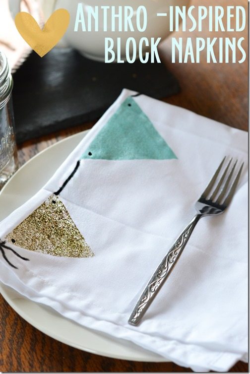 anthro-inspired block napkins. an easy tutorial!