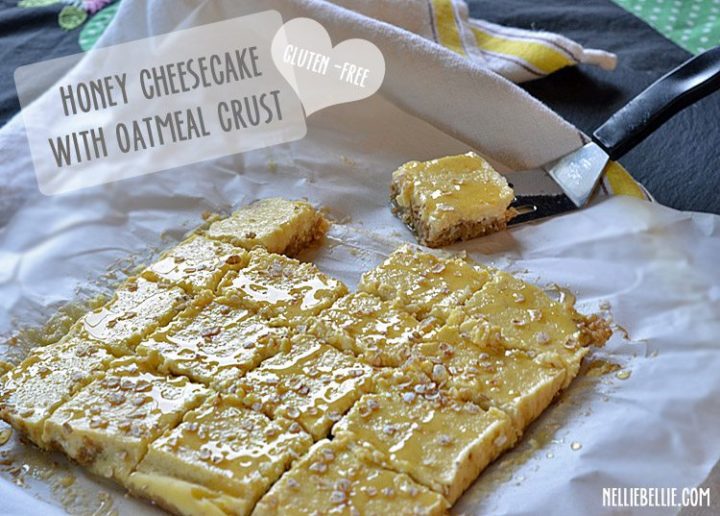 honey cheesecake with an oatmeal crust from nelliebellie.com