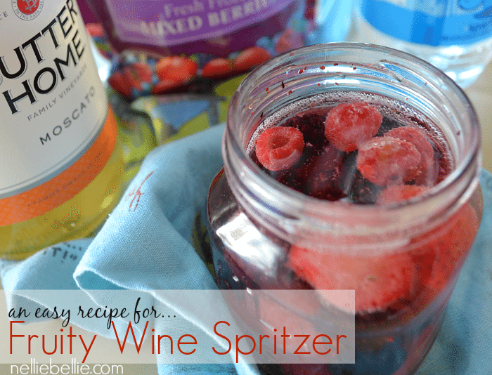 Wine Spritzer Quick and Easy fruit version from NellieBellie
