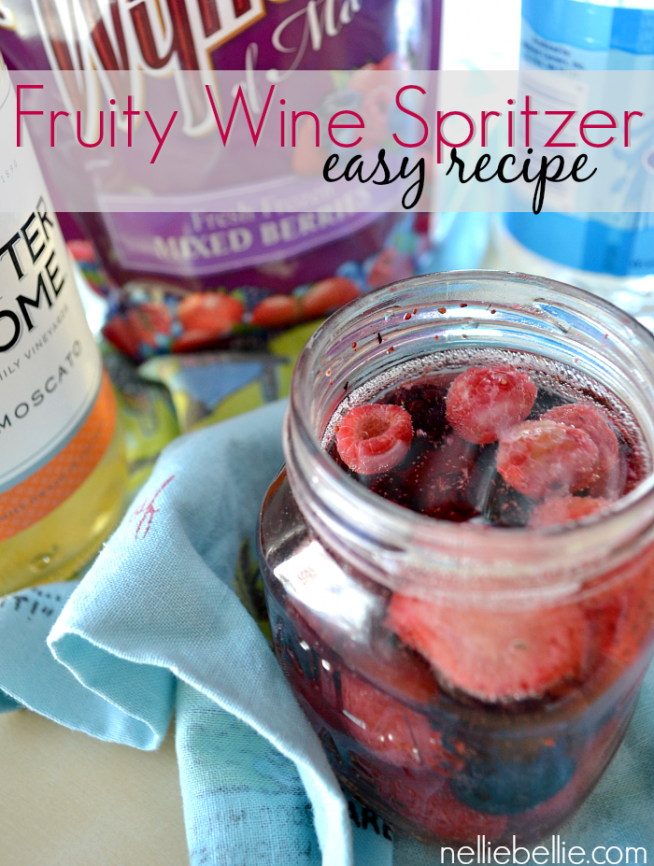 Wine Spritzer Quick and Easy fruit version from NellieBellie