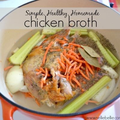 Simple, healthy Homemade chicken broth