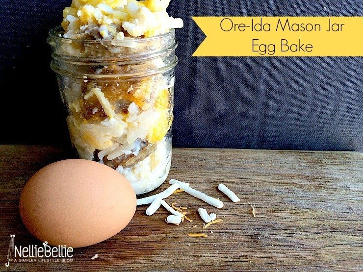 mason jar hashbrown egg bake