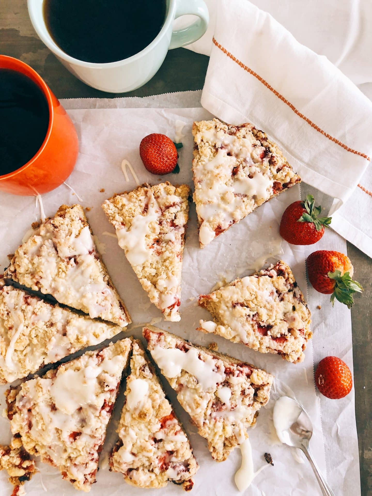 strawberries and cream scones