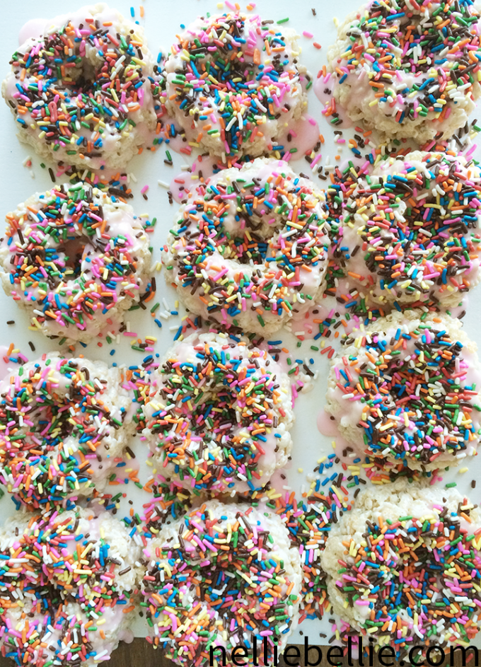 Rice Krispie donuts are a fun twist on the classic treat! #donuts #RiceKrispies