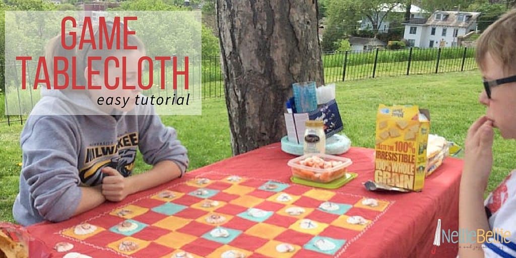 Picnic blanket game board, an easy DIY from NellieBellie